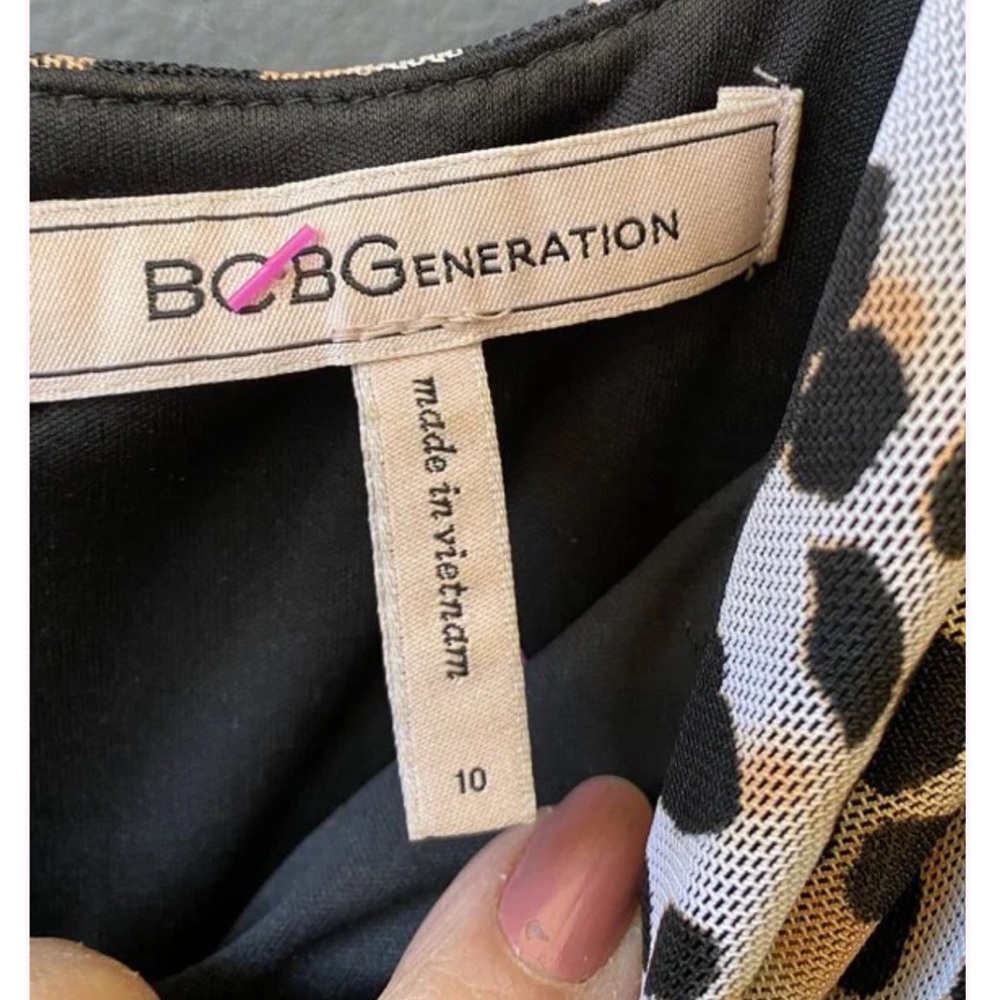 Bcbgeneration Asymmetrical Leopard Print Dress - image 3